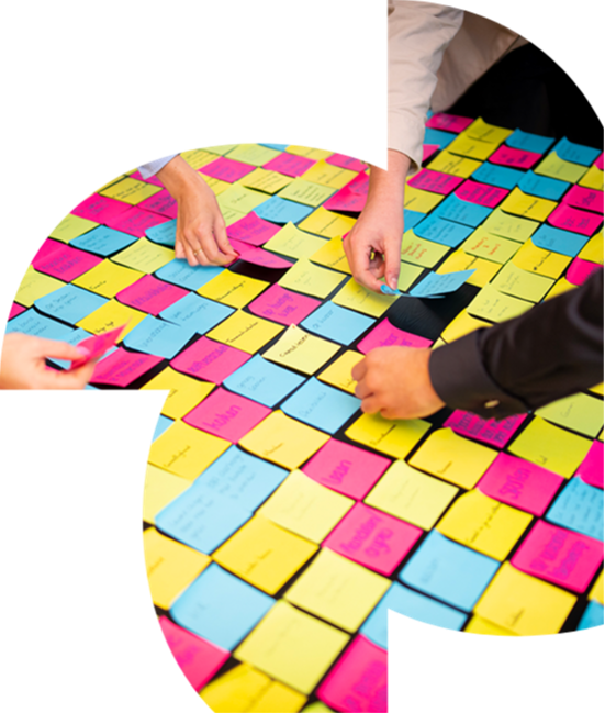 Marketing - Post-its op tafel